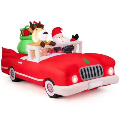 Vánoční dekorace Santa Claus TT10024DE v kabrioletu s LED osvětlením - A