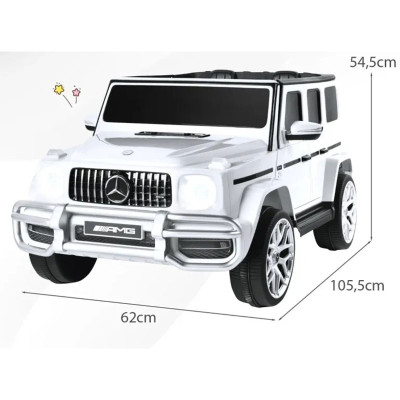 Elektrické autíčko Mercedes Benz TQ10235DE-WH s hudbou a světlomety, bílé - B