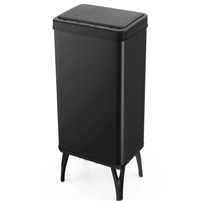 Nerezový odpadkový koš GY10017DK se senzorem pohybu, 50 l, 33,5 x 26 x 83,5 cm, černý - A