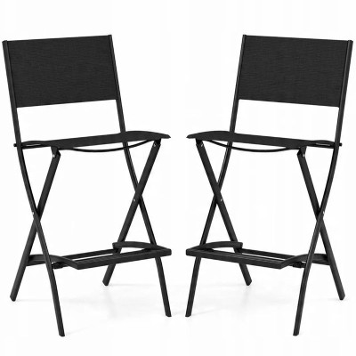 Sada 2 zahradních barových židlí NP11341DK-2, černé - A