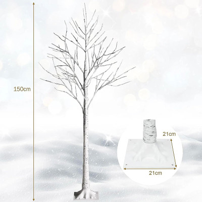 Světelný LED stromek CM23468DE s teplými bílými LED světly, 150 cm - A