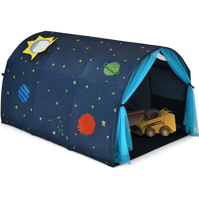 Dětský stan s oknem a taškou TY328040BL, modrý - A