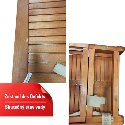 Balkonový stůl Baltimore 985044, skládací, eukalyptus FSC 100%, hnědý, 120 x 70 x 73 cm - B