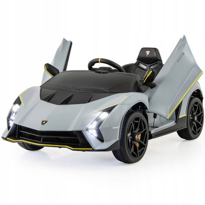 Dětské elektrické autíčko Lamborghini TQ10297DE-GR s dálkovým ovládáním, šedé - A
