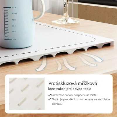 Elektrická varná deska ES10520DE-WH se silikonovým povrchem, bílá - B