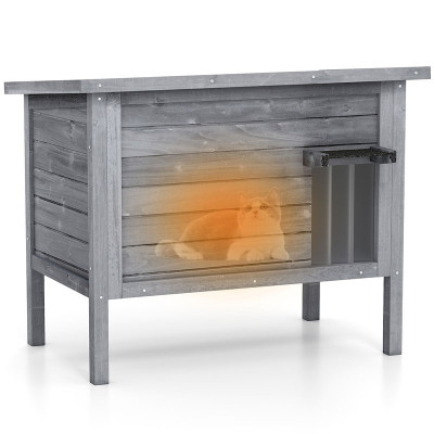 Venkovní zimní kočičí bouda PV10326GR s pěnovou izolací, šedá - B