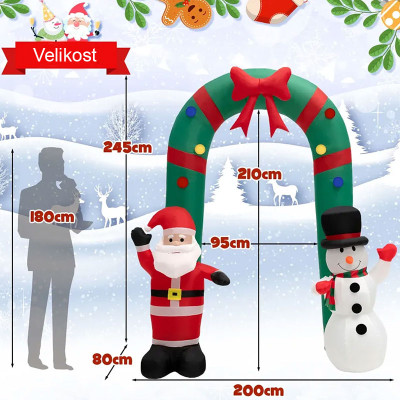 Nafukovací vánoční oblouk CM23984DE, 245 cm - B