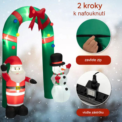 Nafukovací vánoční oblouk CM23984DE, 245 cm - B