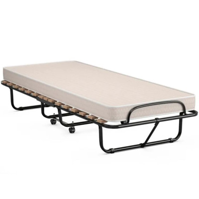 copy of Sklápěcí lůžko s matrací HW72809BE, 190cm x 80cm x 33cm, béžové - B