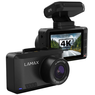 Autokamera LAMAX T10 4K GPS, s hlášením radarů, černá - B