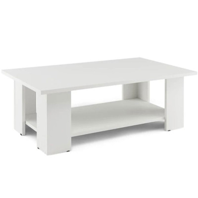 Konferenční stolek JV11735WH, 90 x 52 x 32 cm, bílý - A