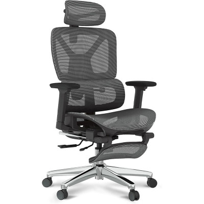 Ergonomická kancelářská židle C7DG-Air LITE PRO pro manažery, tmavě šedá - B