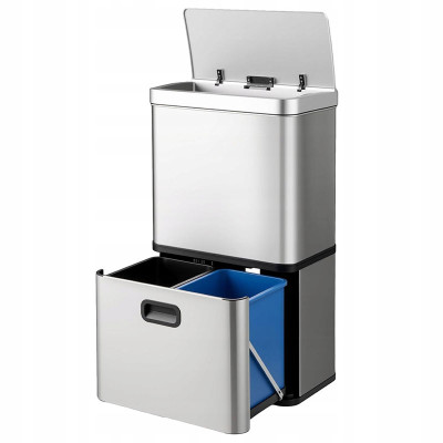 Nerezový odpadkový koš GY10024SL se senzorem pohybu, 56 l - A