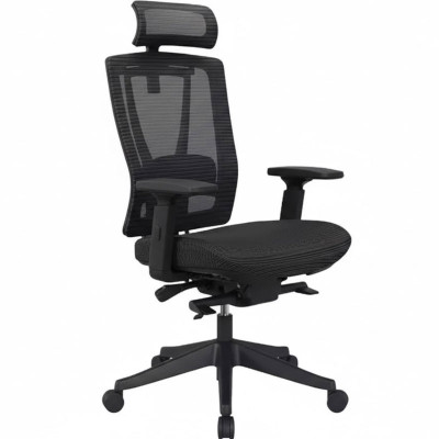 Ergonomická kancelářská židle BS14B-Air, ze síťoviny, černá - B