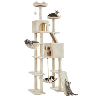 Škrabadlo pro kočky 613586 beige, 209 cm, béžové - A