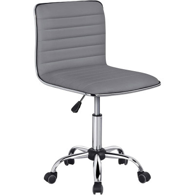 Kancelářská židle 591530 gray, z umělé kůže, bez područek, šedá - A