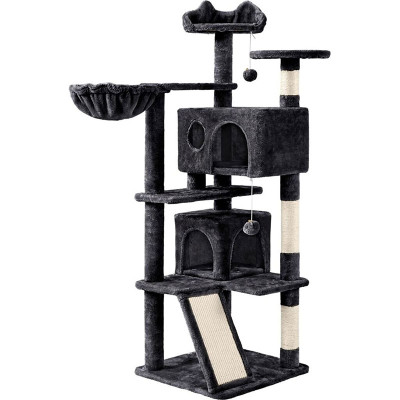 Škrabadlo pro kočky 592956 black, 146 cm, černé - A