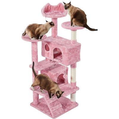 Škrabadlo pro kočky 593122 pink 139 cm, růžová - B
