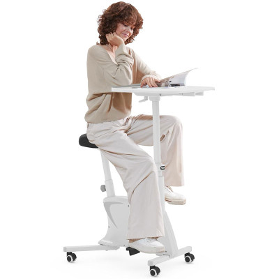 Fitness rotoped se stolní deskou V9W-Plus-EU, bílý - B