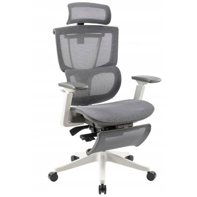 Ergonomická kancelářská židle C7WG-Air-Pro, bílo/šedá - B