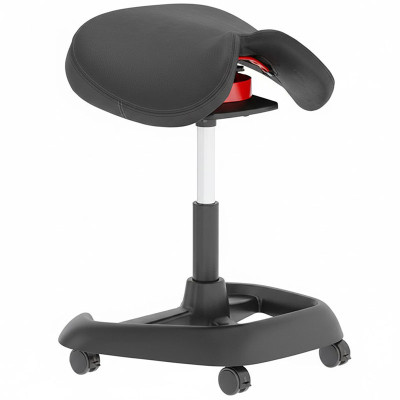 Ergonomická sedlová stolička BH6B, černá - A