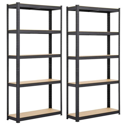Vysoce odolné regály 610875 black 2pcs, 180 x 90 x 30 cm, černý - B
