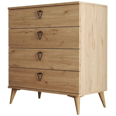 Komoda ASIR Vers, dub, 80 x 90,8 x 45 cm - B