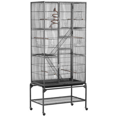 Velká ptačí klec 610718 black, 86,5 x 46,1 x 13,5 cm, černá - B
