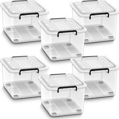 Úložné boxy s víkem TVABWRBX-002, sada 6 ks, 13 l - N