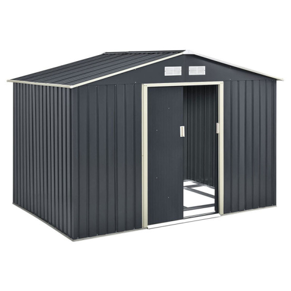 Zahradní domek XXL 21052, kovová kůlna na nářadí, 3,19 x 1,92 m, antracit - B