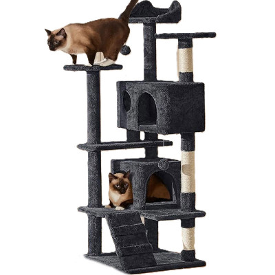 Škrabadlo pro kočky 593122 black, 139 cm, černé - A