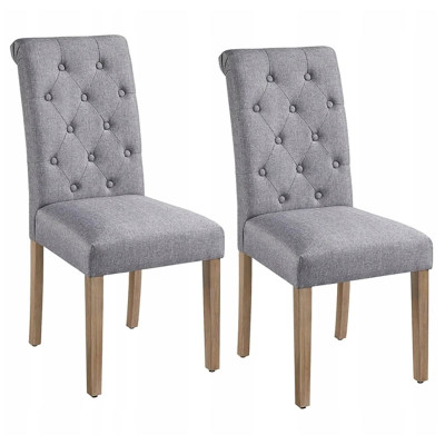 Jídelní židle 593120 dark gray, sada 2 kusů, tmavě šedá - B