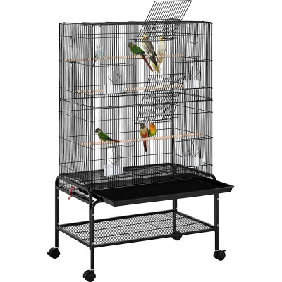 Velká ptačí klec 592829 black, 79 × 49 × 134,5 cm, černá - A