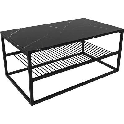 Konferenční stolek Aside 92x42x55 cm, černý - B