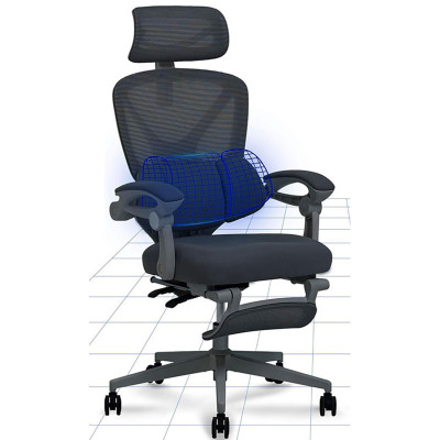 copy of Ergonomická kancelářská židle OC4B black, s náklonem 135°, černá - N