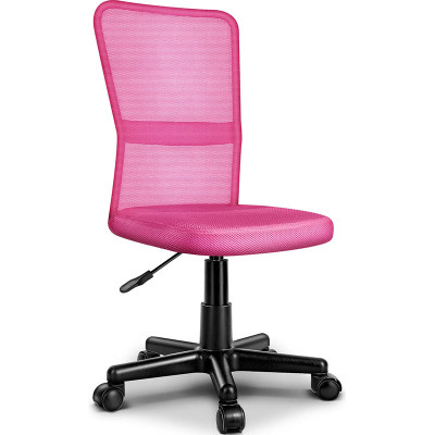 Dětská otočná židle, výškově nastavitelná 32 - 45 cm, růžová - A