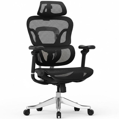 Ergonomická kancelářská židle OS300B-M1, nosnost 300 kg, černá - A