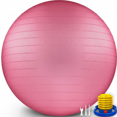 Fitness cvičební míč, 65 cm, růžový - A