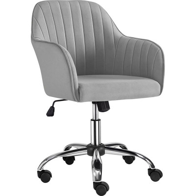 copy of Kancelářská židle 592434 light gray s polstrovanou sametovou látkou, šedé - A
