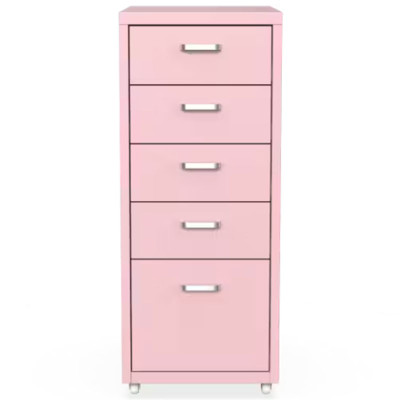 Zásuvková skříňka s kolečky RW2PP Pale pink, růžová - A