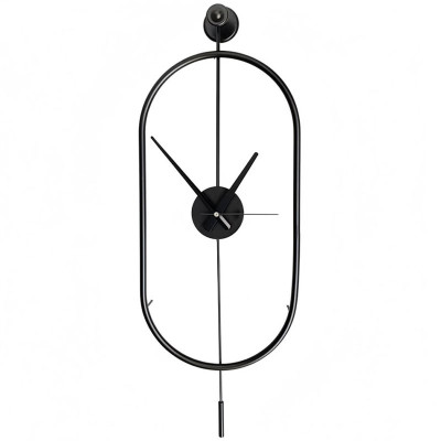 Dekorativní kovové nástěnné hodiny Mclock-00104, černé - A