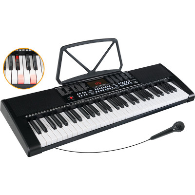 Podsvícené klávesy s mikrofonem McGrey LK-6120-MIC, černé - A