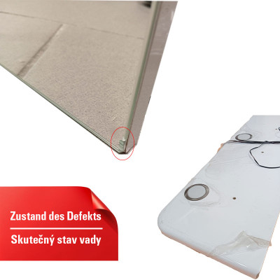 Zrcadlová skříňka s LED osvětlením Aquila, 92,3 × 75,2 × 25 cm, bílá - B