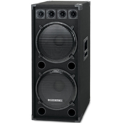 2patrový reproduktor DJ-2522, 1500W, černý - B