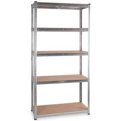 Úložný regál, 5 variabilně montovatelných polic, max. 875 kg - A