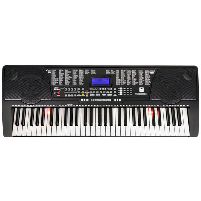 61klávesové piano LK-6150 s podsvícenými klávesami a MP3 přehrávačem, černé - A