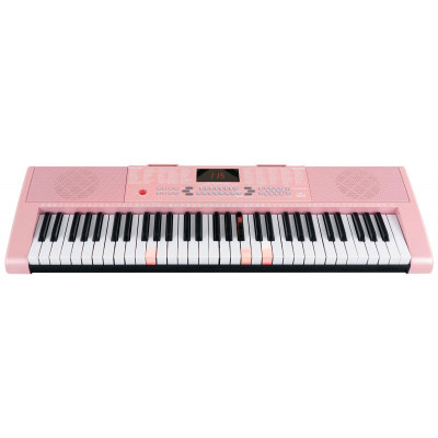Podsvícené klávesy s mikrofonem LK-6120-MIC, růžové - B