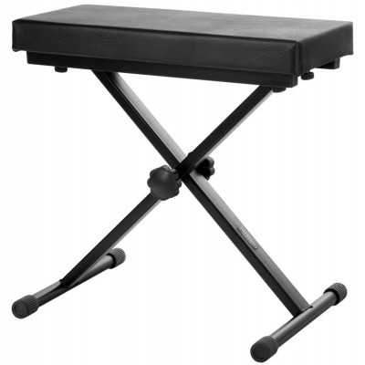 Klavírní stolička Deluxe, výška 47 - 57 cm, černá - A