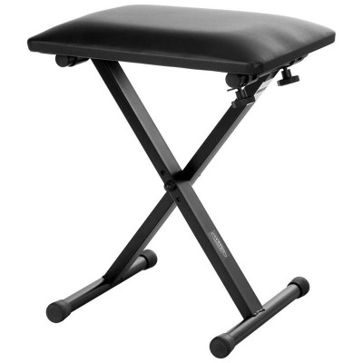 Klavírní stolička Economy, výška 45 - 50 cm, nosnost 100kg, černá - A