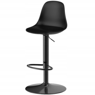 Otočná barová židle BH02B, nastavení výšky 70 – 90,5 cm, černá - A